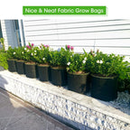 Fabric Grow Bags with Handles, 35 x 30 cm, 5 Pack