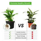 Fabric Grow Bags with Handles, 35 x 30 cm, 5 Pack