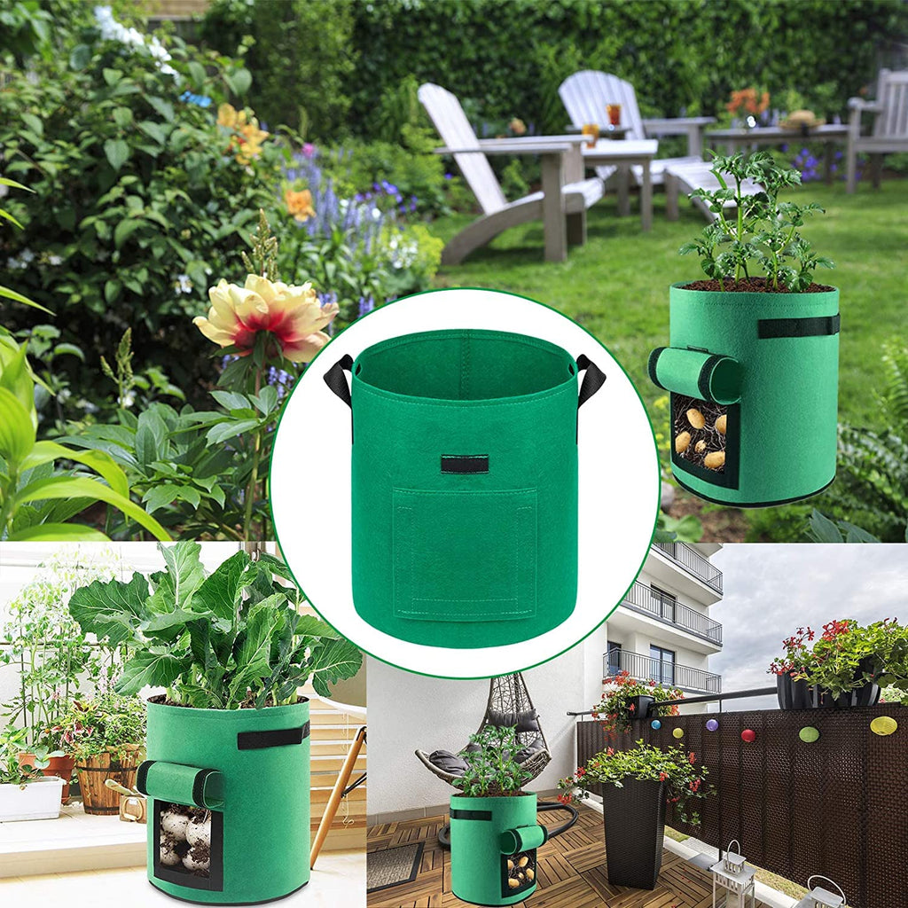 7 Gallon Potato Grow Bags with Handles, 5 Pack