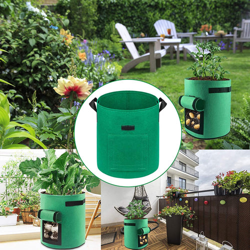 7 Gallon Potato Grow Bags with Handles, 5 Pack