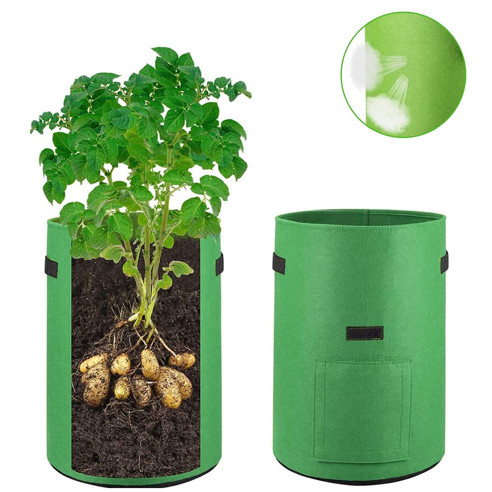 7 Gallon Potato Grow Bags with Handles, 5 Pack