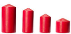 Red Wax Pillar Advent Candles, 6-15 cm – Pack of 4