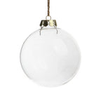 Clear Glass Christmas Baubles, 6 cm with Silver Cap – Pack of 24