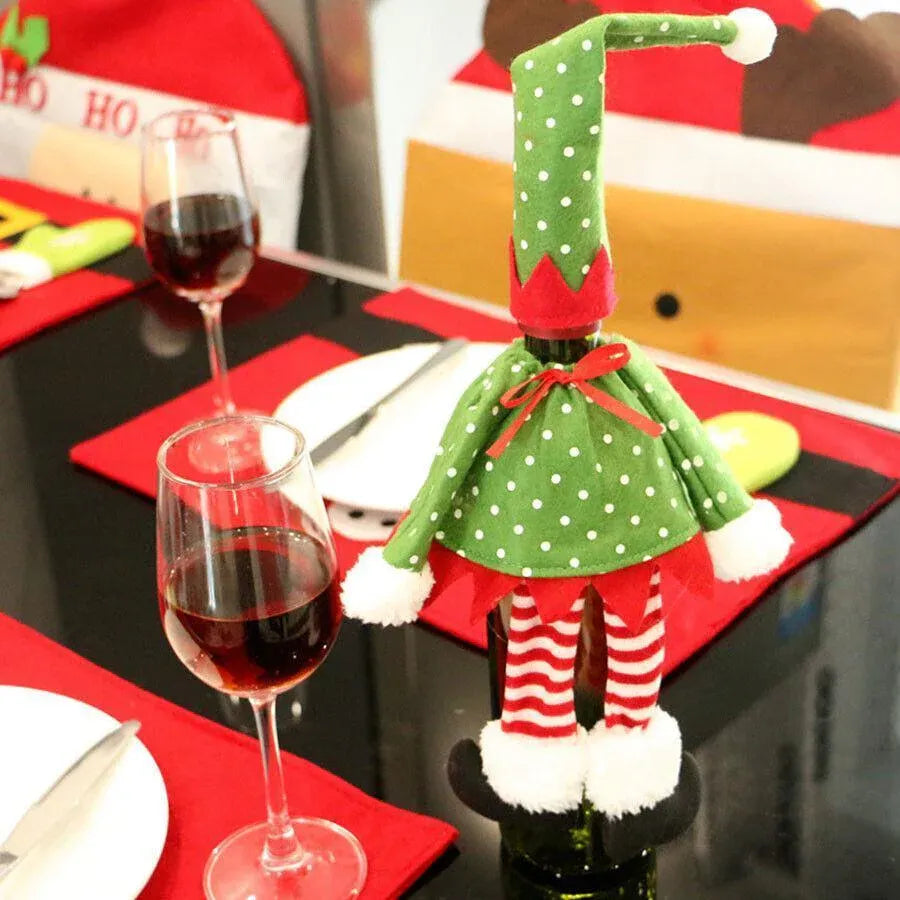 Christmas Wine Bottle Cover Bags – Pack of 4
