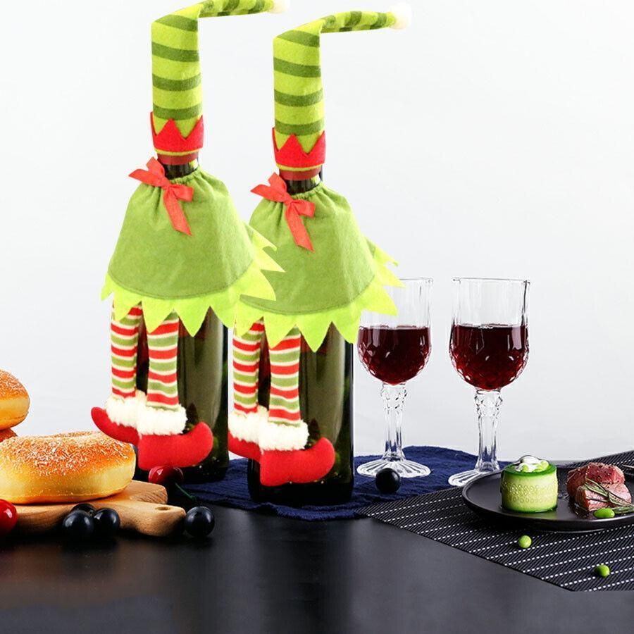 Christmas Wine Bottle Cover Bags – Pack of 4