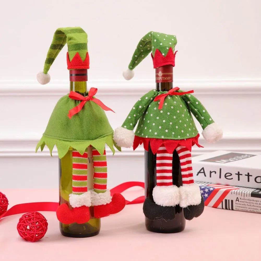 Christmas Wine Bottle Cover Bags – Pack of 4