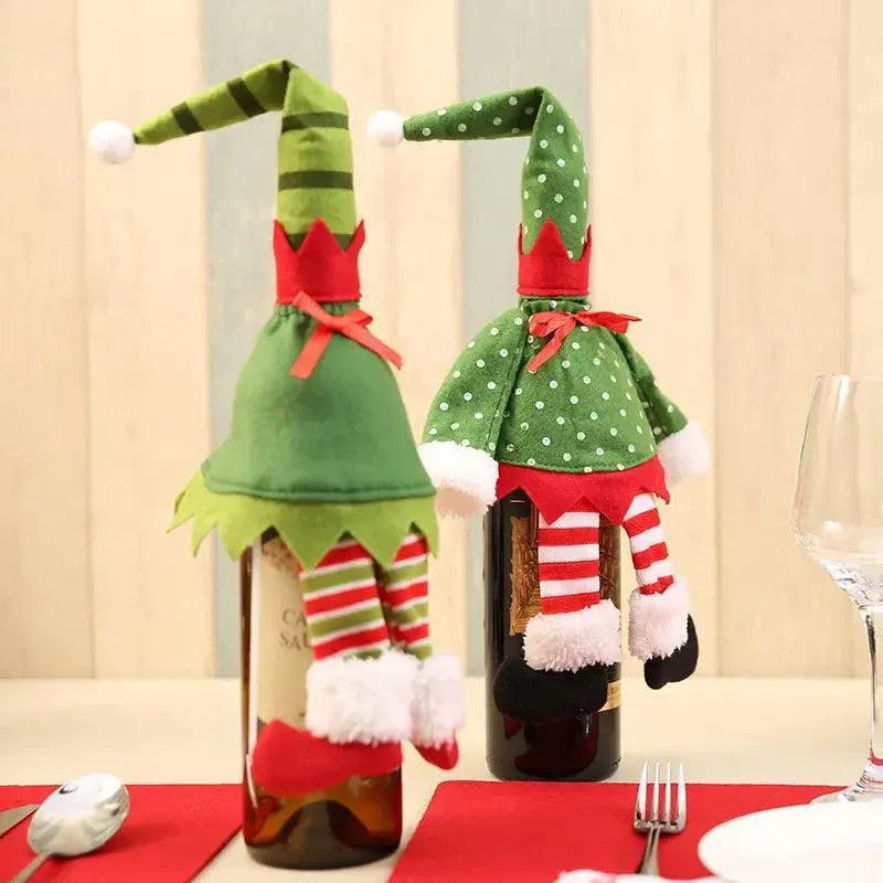 Christmas Wine Bottle Cover Bags – Pack of 4