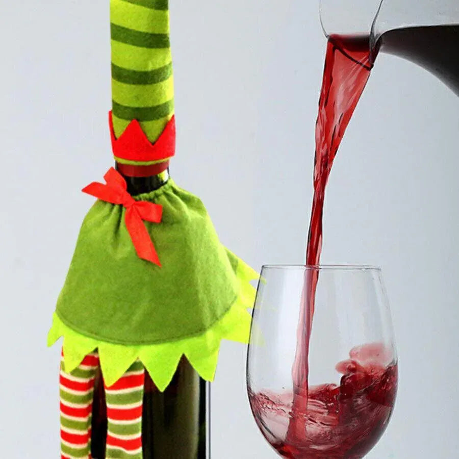 Christmas Wine Bottle Cover Bags – Pack of 4