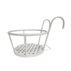 Iron Railing Pot Holder, 22 cm – White