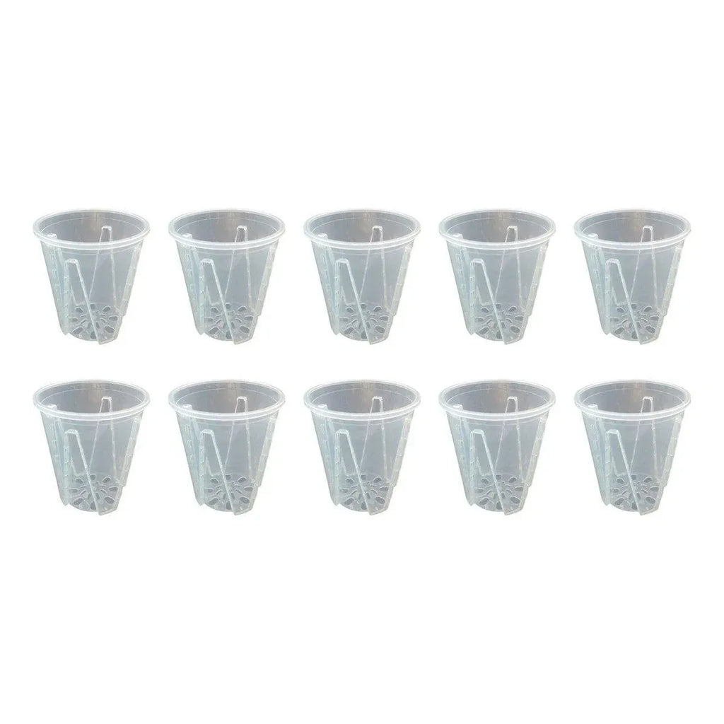 Clear Orchid Pots with Aeration Holes, 10 Pack