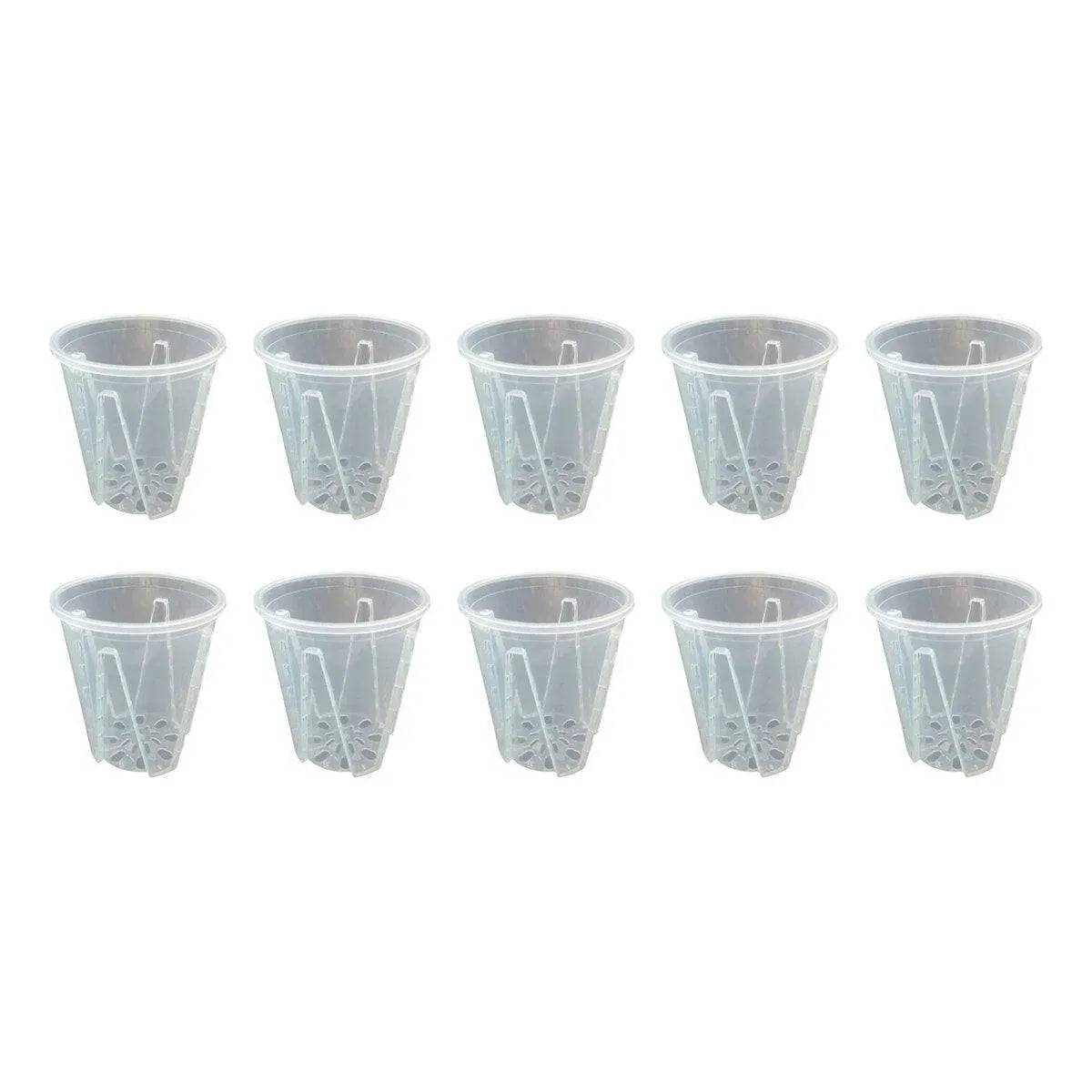 Clear Orchid Pots with Aeration Holes, 10 Pack