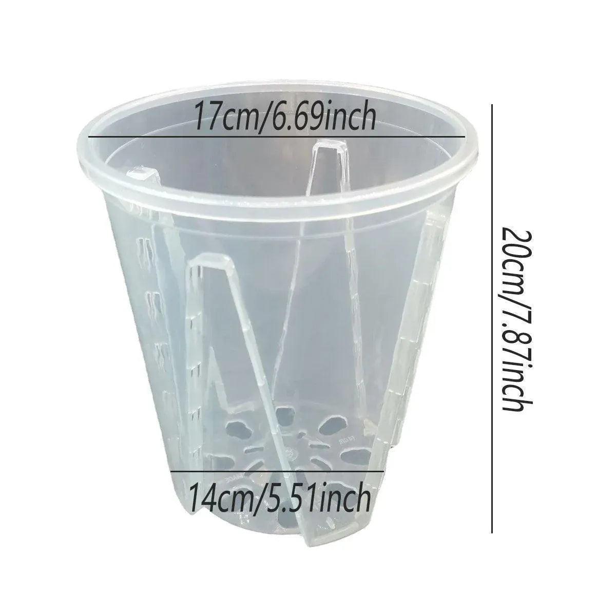 Clear Orchid Pots with Aeration Holes, 10 Pack