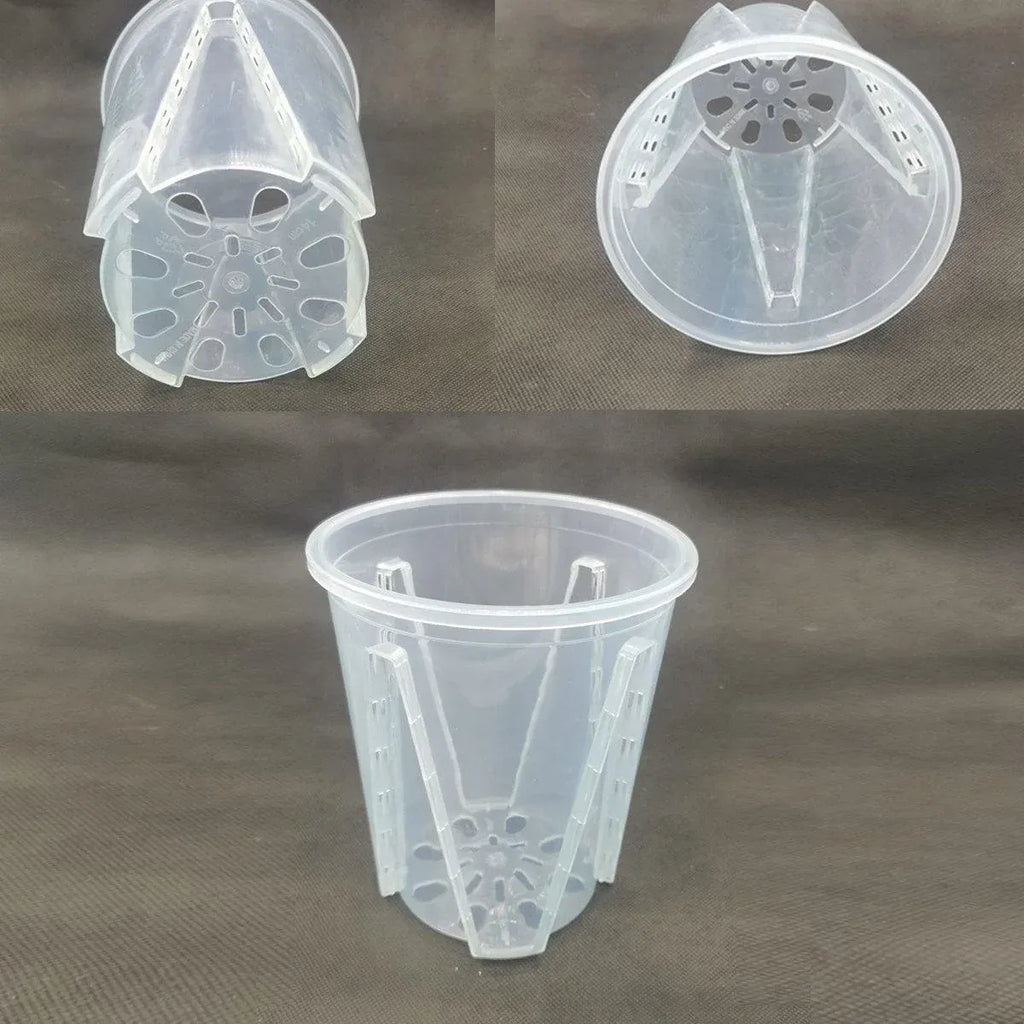 Clear Orchid Pots with Aeration Holes, 10 Pack