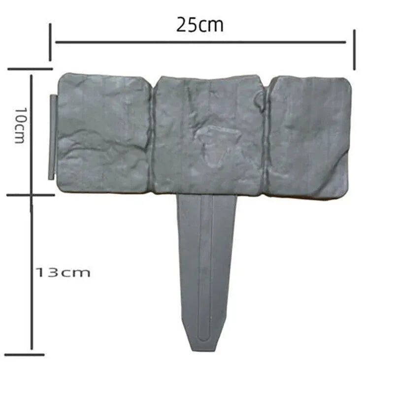 Stone-Effect Lawn Edging, 20 Pack – Black