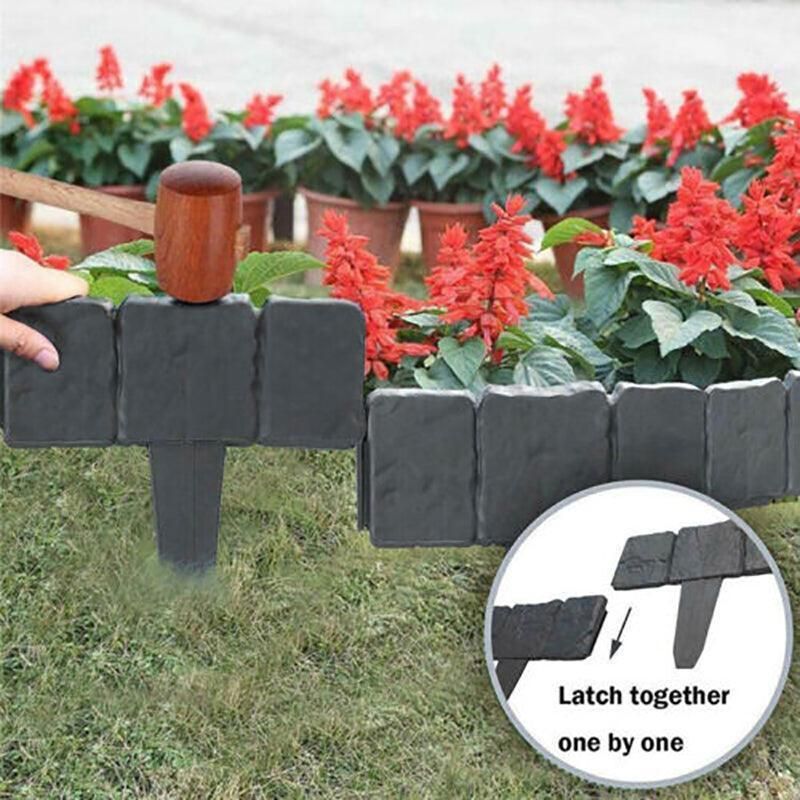 Stone-Effect Lawn Edging, 20 Pack – Grey