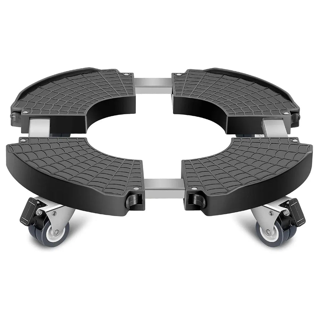 Adjustable Round Plant Caddy with Lockable Wheels, 40–48 cm