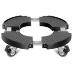 Adjustable Round Plant Caddy with Lockable Wheels, 40–48 cm