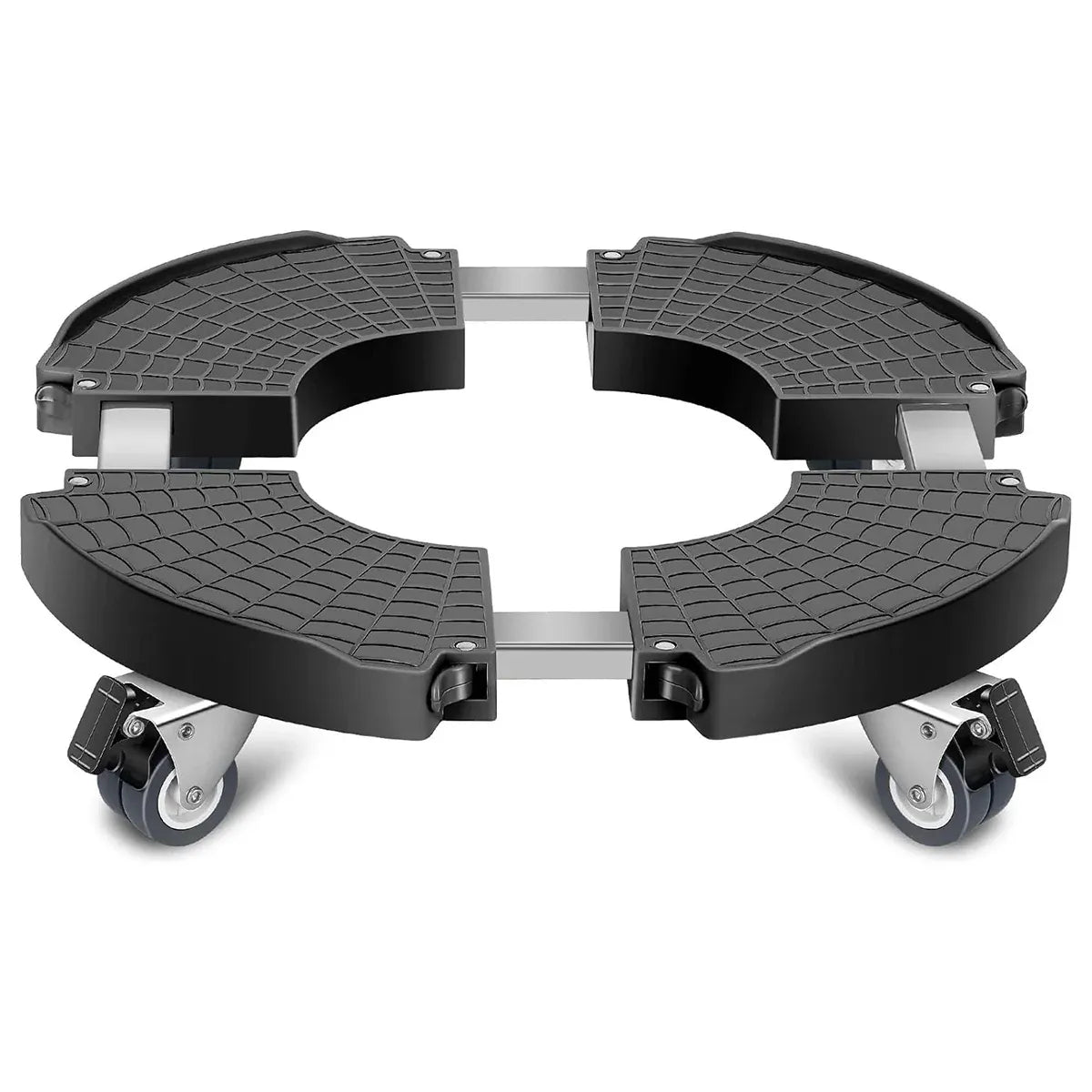 Adjustable Round Plant Caddy with Lockable Wheels, 40–48 cm