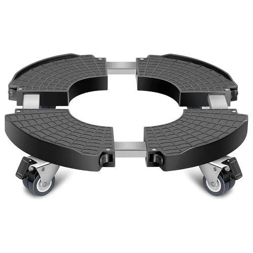 Adjustable Round Plant Caddy with Lockable Wheels, 40–48 cm