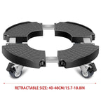 Adjustable Round Plant Caddy with Lockable Wheels, 40–48 cm