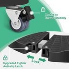 Adjustable Round Plant Caddy with Lockable Wheels, 40–48 cm