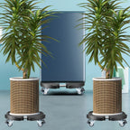 Adjustable Round Plant Caddy with Lockable Wheels, 40–48 cm