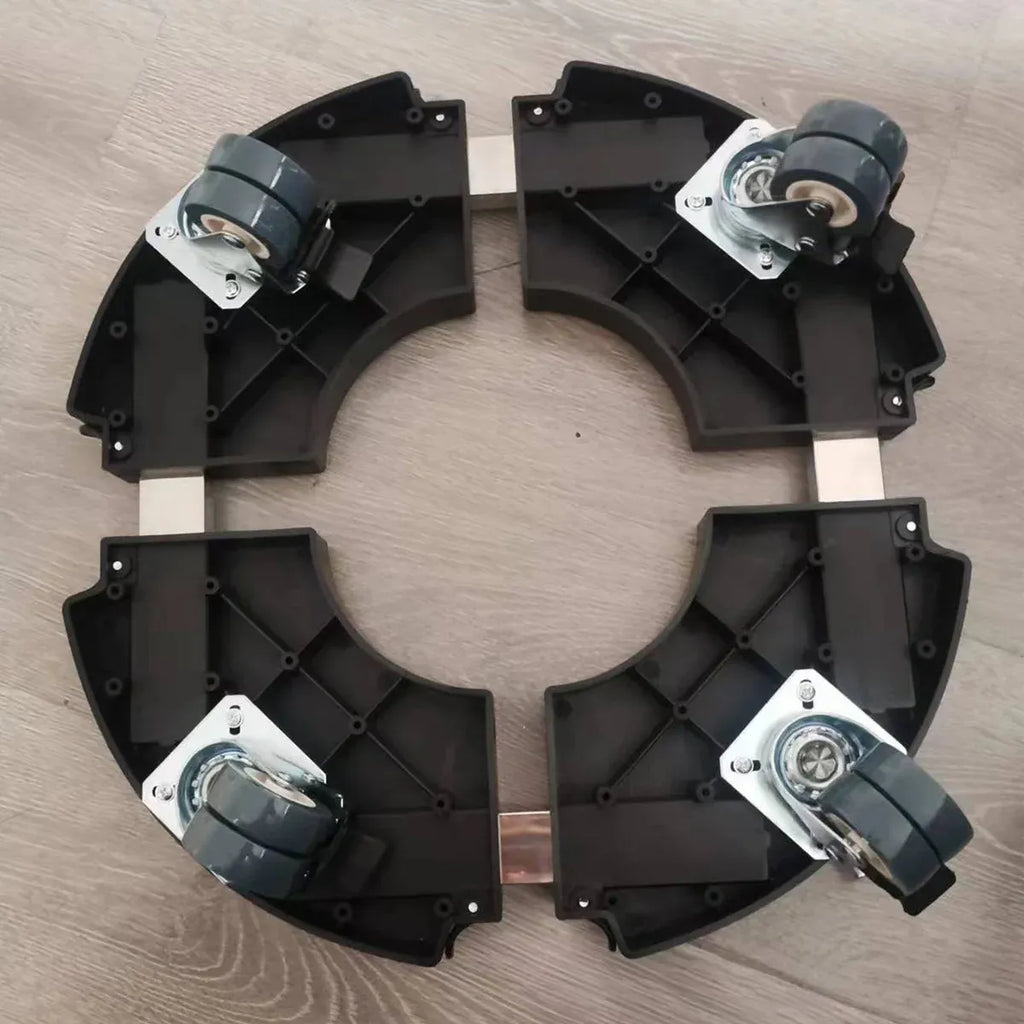 Adjustable Round Plant Caddy with Lockable Wheels, 40–48 cm