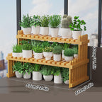 2-Tier Bamboo Plant Stand, 57 cm