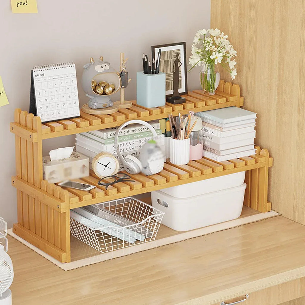 2-Tier Bamboo Plant Stand, 57 cm