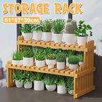 2-Tier Bamboo Plant Stand, 57 cm