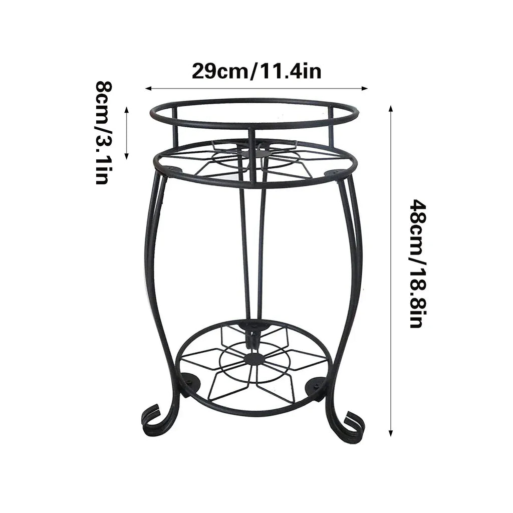 Foldable 2-Tier Metal Plant Stand