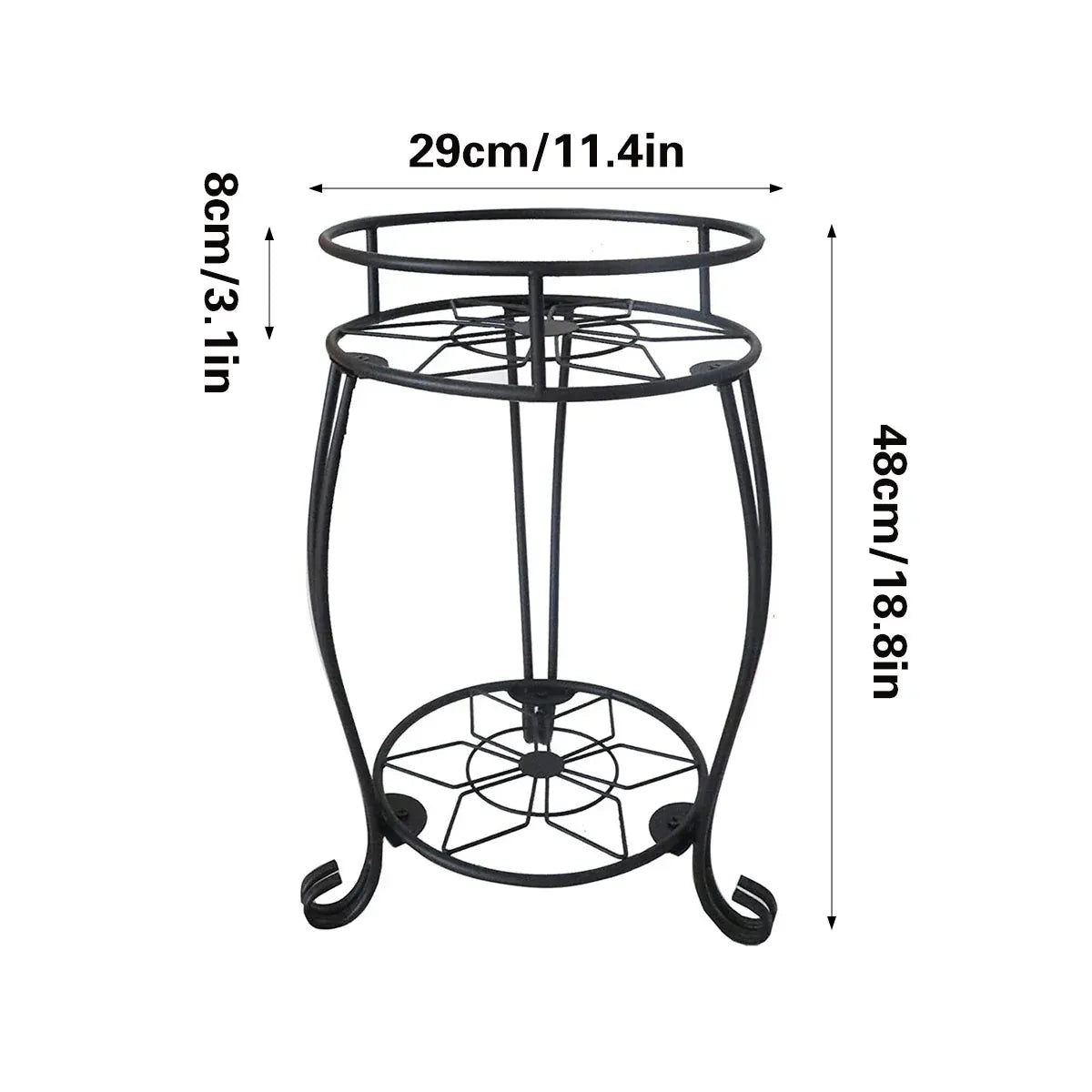 Foldable 2-Tier Metal Plant Stand