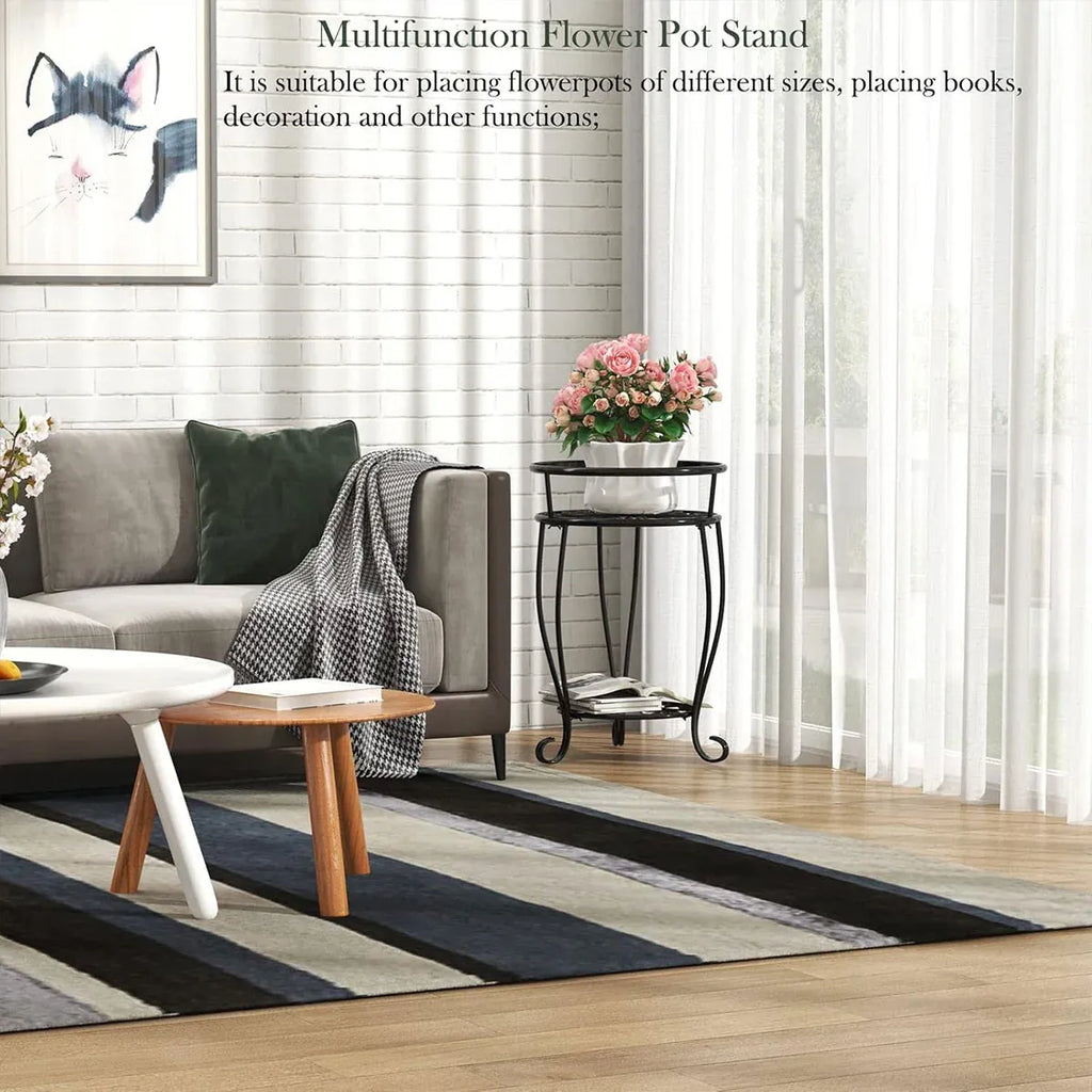 Foldable 2-Tier Metal Plant Stand