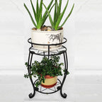 Foldable 2-Tier Metal Plant Stand