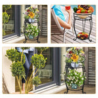Foldable 2-Tier Metal Plant Stand