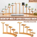 Bamboo Desktop Plant Stand, 38 cm – Square