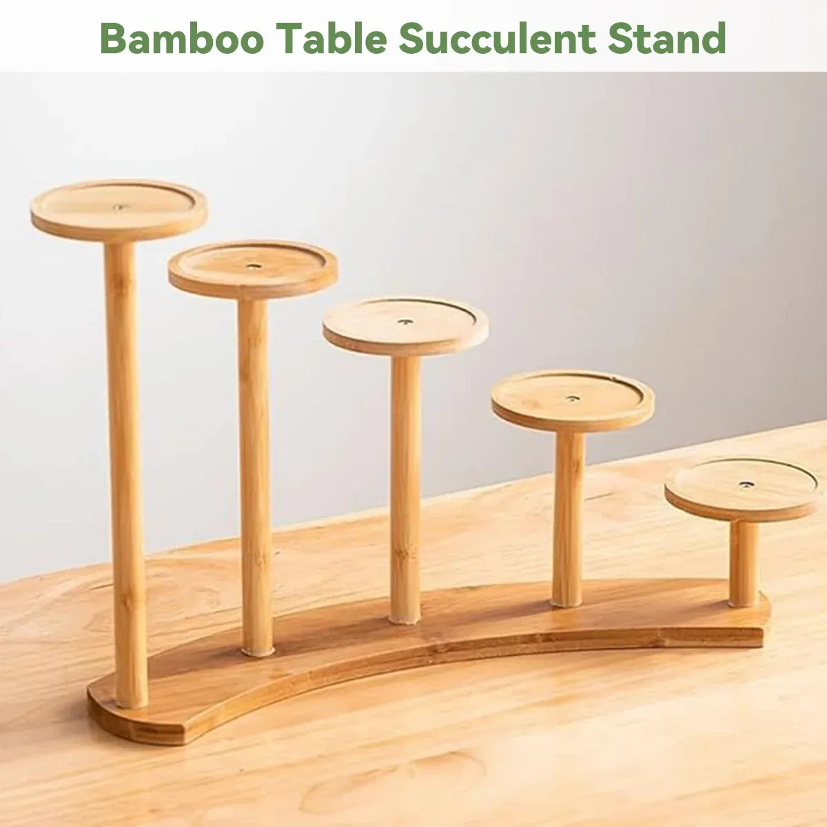 Bamboo Desktop Plant Stand, 38 cm – Square