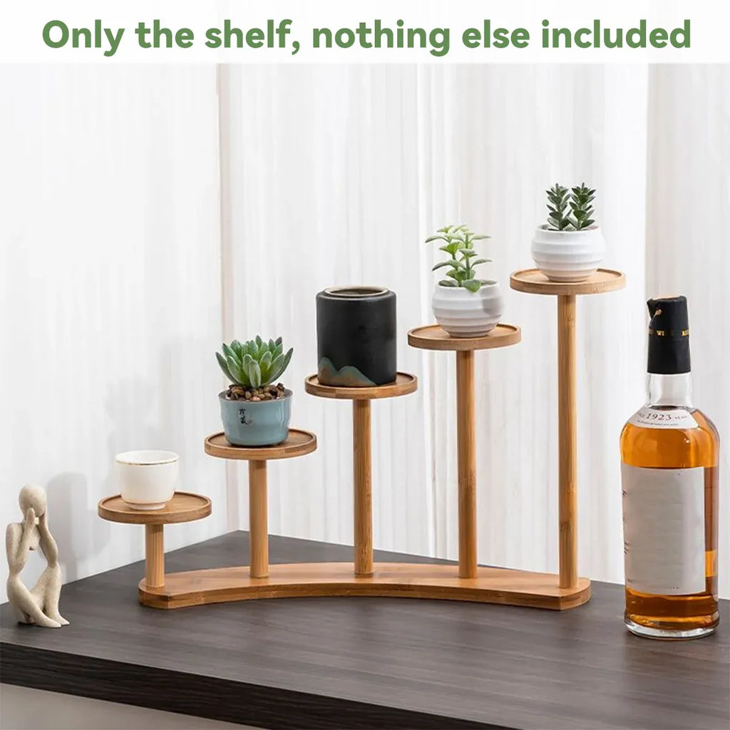 Bamboo Desktop Plant Stand, 38 cm – Square