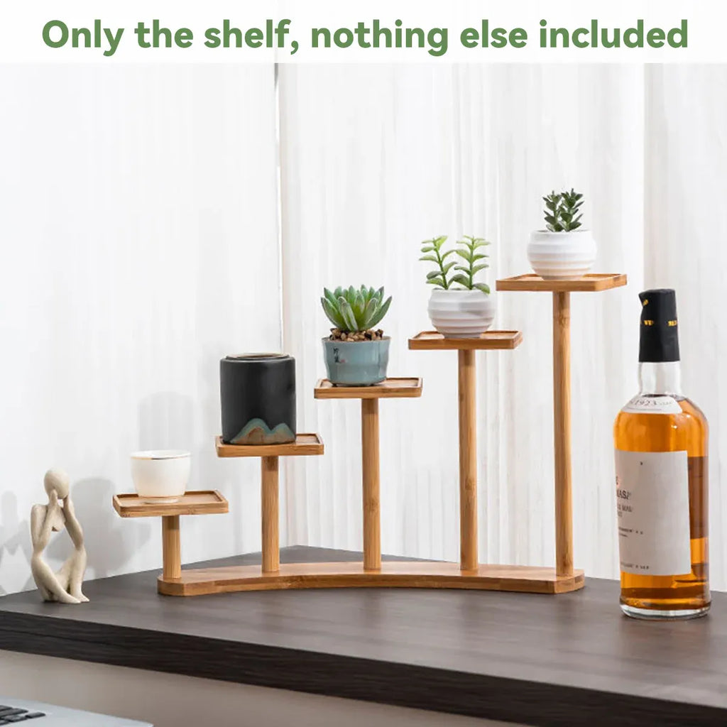 Bamboo Desktop Plant Stand, 38 cm – Square
