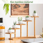 Bamboo Desktop Plant Stand, 38 cm – Square