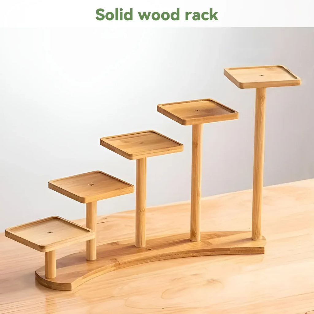 Bamboo Desktop Plant Stand, 38 cm – Square
