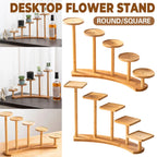 Bamboo Desktop Plant Stand, 38 cm – Square
