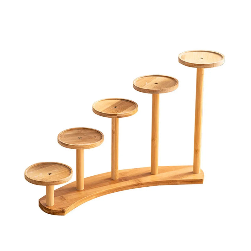 Bamboo Desktop Plant Stand, 38 cm – Round