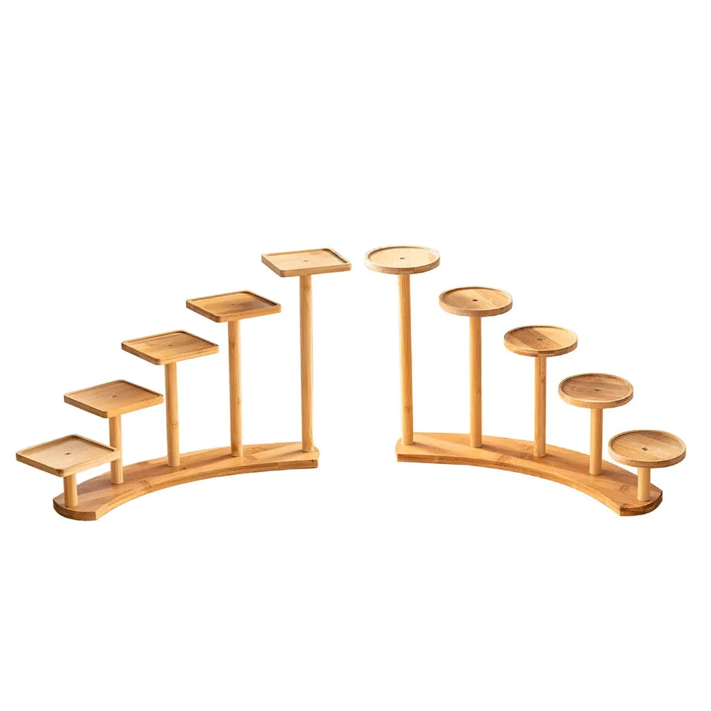 Bamboo Desktop Plant Stand, 38 cm – Round