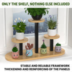 Multi-Tier Windowsill Plant Shelf, Steel and Wood, 51 cm