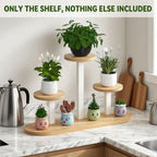 Multi-Tier Windowsill Plant Shelf, Steel and Wood, 51 cm