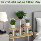 Multi-Tier Windowsill Plant Shelf, Steel and Wood, 51 cm