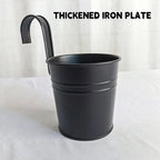 Hanging Metal Flower Buckets with Hooks, 13 cm – 10 Pack, Multicolour