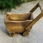 Wooden Cart Planter for Succulents & Small Plants