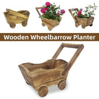 Wooden Cart Planter for Succulents & Small Plants